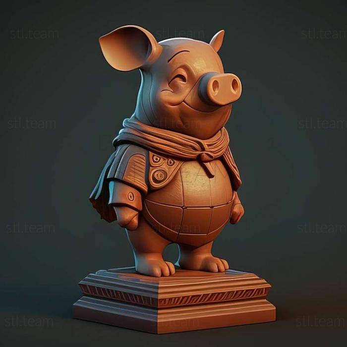 Piglet from The Adventures of Vinnie